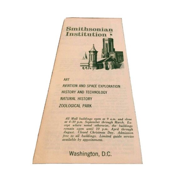 1966 Vintage Brochure Smithsonian Institution Aviation Space Exploration Gallery - Picture 1 of 2